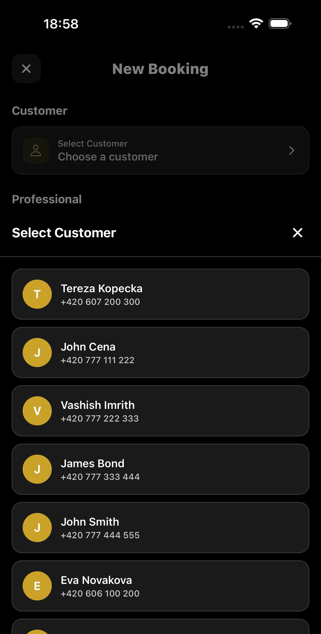 Fast booking